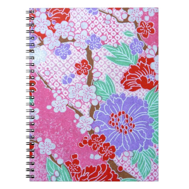 Japanisches Sakura-Muster-Notebook Notizblock (Vorderseite)