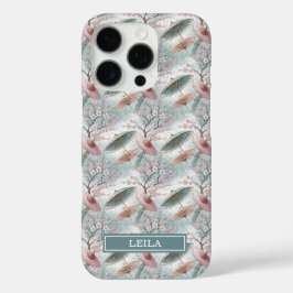 Japanisches Sakura-Schirm-Muster Monogramm iPhone 16 Pro Hülle