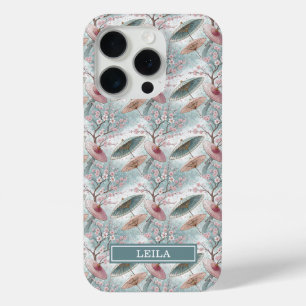 Japanisches Sakura-Schirmmuster mit Monogramm Case-Mate iPhone Hülle
