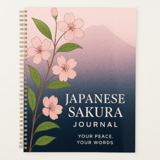 Japanisches Sakura-Tagebuch: Notizbuch mit Naturin Planer