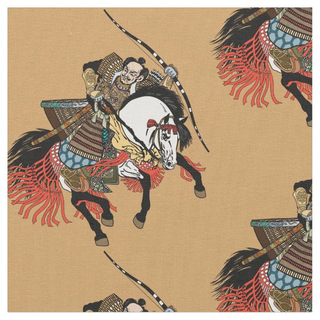 Japanisches Samurai-Pferd Stoff (Nahaufnahme)