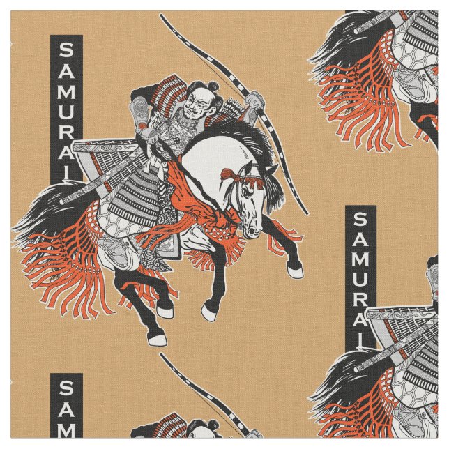 Japanisches Samurai-Pferd Stoff (Nahaufnahme)