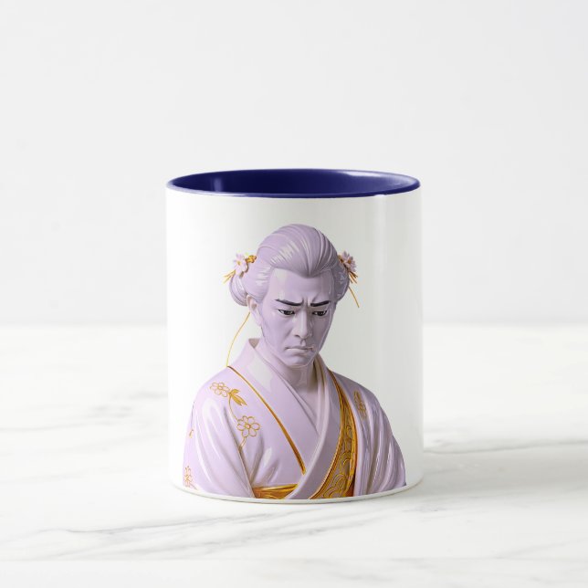 Japanisches Samurai-Porträt Tasse (Zentrum)