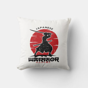 Japanisches Samurai-Silhouette-Kissen Kissen