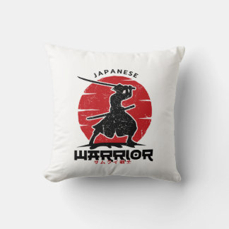 Japanisches Samurai-Silhouette-Kissen Kissen