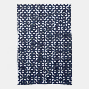 Japanisches Sashiko Indigo Muster Geschenk Geschirrtuch