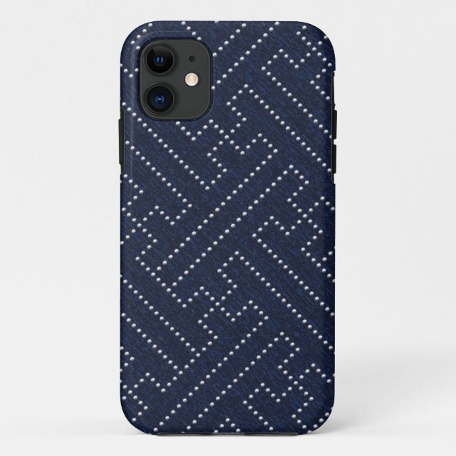 japanisches Sashiko-Schlüsseldesign Case-Mate iPhone Hülle (Rückseite)