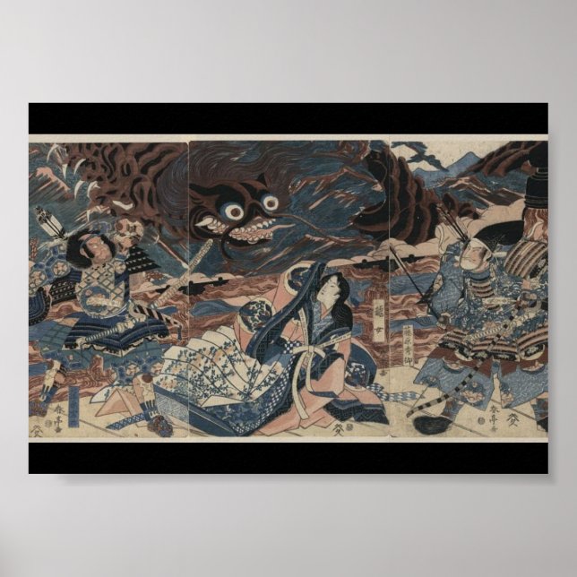 Japanisches Seemonster um 1815 Poster (Vorne)