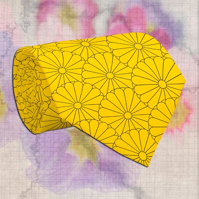 Japanisches Siegel floral / Sun Pattern Neck Tie Krawatte (Von Creator hochgeladen)