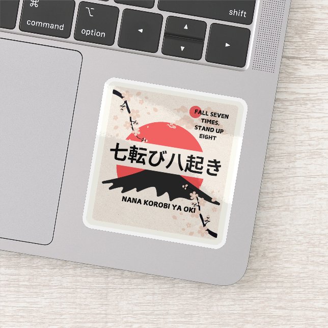 Japanisches Sprichwort, Sprichwörter Stickers. Aufkleber (Detail)