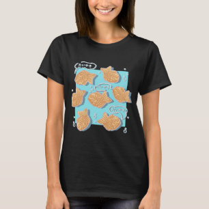 Japanisches Taiyaki-Fischmuster T-Shirt