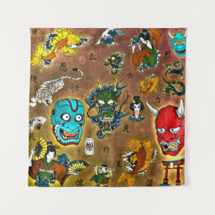 Japanisches Thema Wandteppich