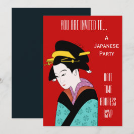 Japanisches themed Geisha-Japan-Party Einladung