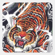 japanisches Tiger- und Ahorndesign