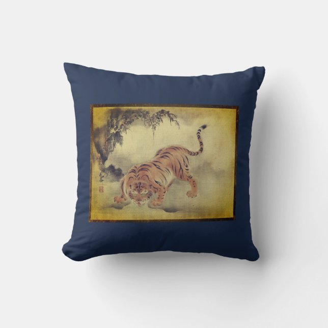 JAPANISCHES TIGER Wurfs-Kissen Kissen (Vorderseite)