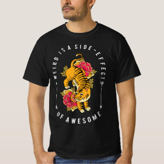 Japanisches Tigerblumen Tee Süßes Tier T-Shirt