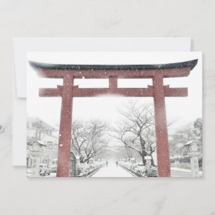 Japanisches Torii Tor im Winter Einladung