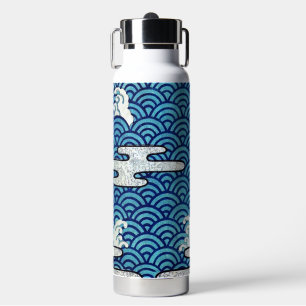 Japanisches traditionelles Wellenmuster Trinkflasche
