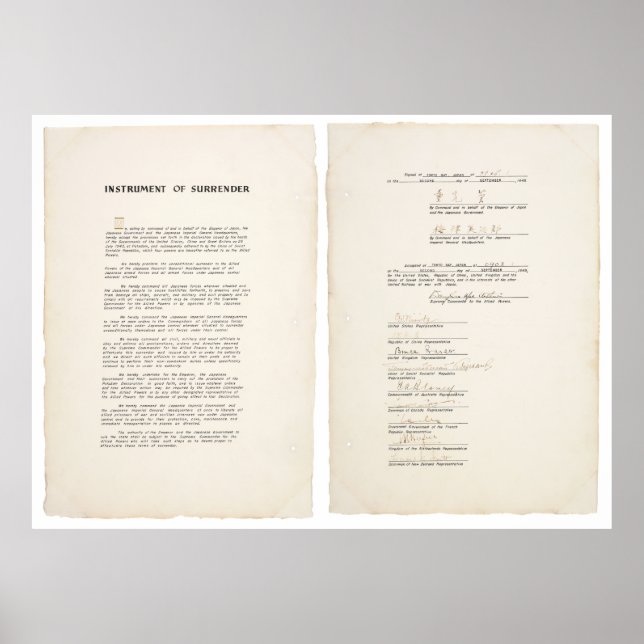 Japanisches Übergabsinstrument (1945) Poster (Vorne)
