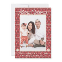 Japanisches Uroko-Muster Weihnachtsfoto 