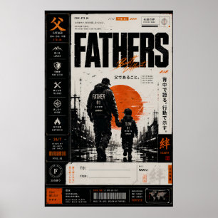 Japanisches Vater-Sohn-Erbe-Kunstposter Poster