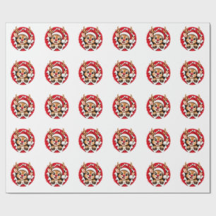 Japanisches Weihnachtsrentier Geschenkpapier