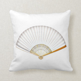 Japanisches weißes Fan-Wurfs-Kissen Kissen