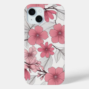 Japanisches Weißrosa Sakura Cherry Blossom Muster Case-Mate iPhone Hülle