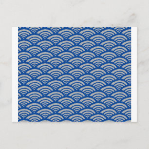 Japanisches Wellenmuster Postkarte