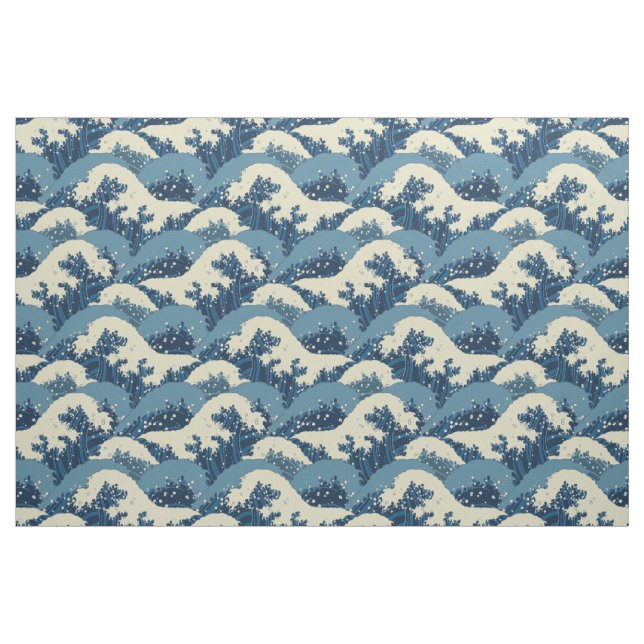 Japanisches Wellenmuster Stoff (Yard (91,4 cm))