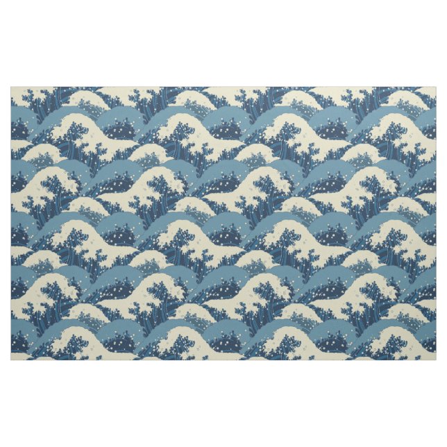 Japanisches Wellenmuster Stoff (Yard (91,4 cm))