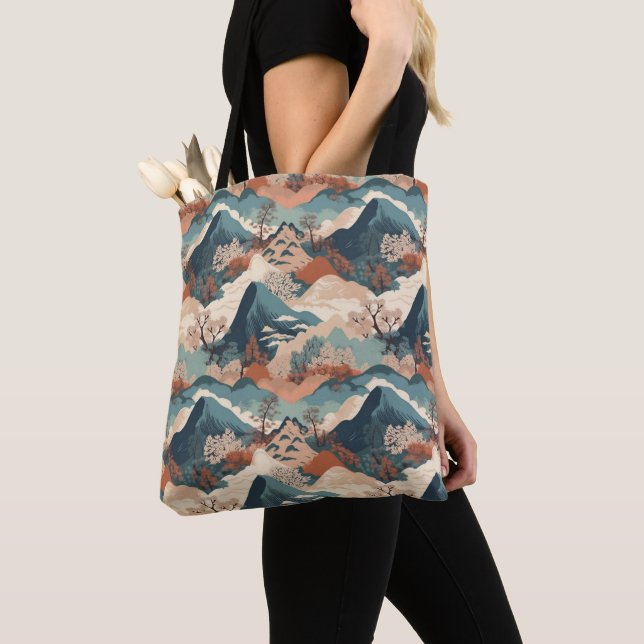 Japanisches Wellenmuster  Tasche (Von Nahem)