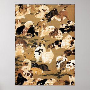 Japanisches Welpen-Plakat Poster