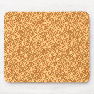 Japanisches wirbelloses Muster - Mandarin und leic Mousepad