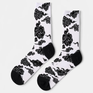 Japanisches Wolkenmuster-Ästhetik Socken