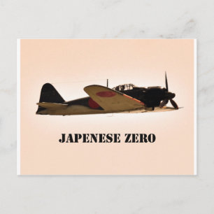 Japanisches Zero-Flugzeug aus dem Zweiten Weltkrie Postkarte