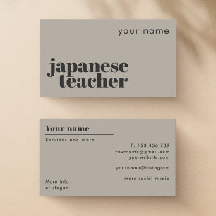 Japanischlehrer Zweitsprache Visitenkarte
