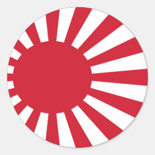 Japankaiserflaggen-Euro-Aufkleber Runder Aufkleber