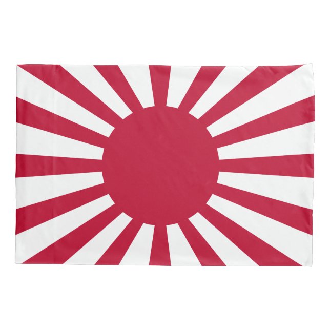 Japans Flagge des Kaiserkrieges Kissenbezug (Rückseite)