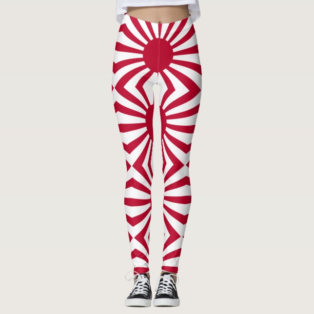 Japans Flagge des Kaiserkrieges Leggings (Vorderseite)