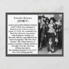 Japans Wahlrecht Komaku Kimura Frauenrechte Postkarte