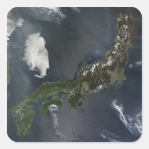 Japans wichtigste Insel, Honshu Quadratischer Aufkleber