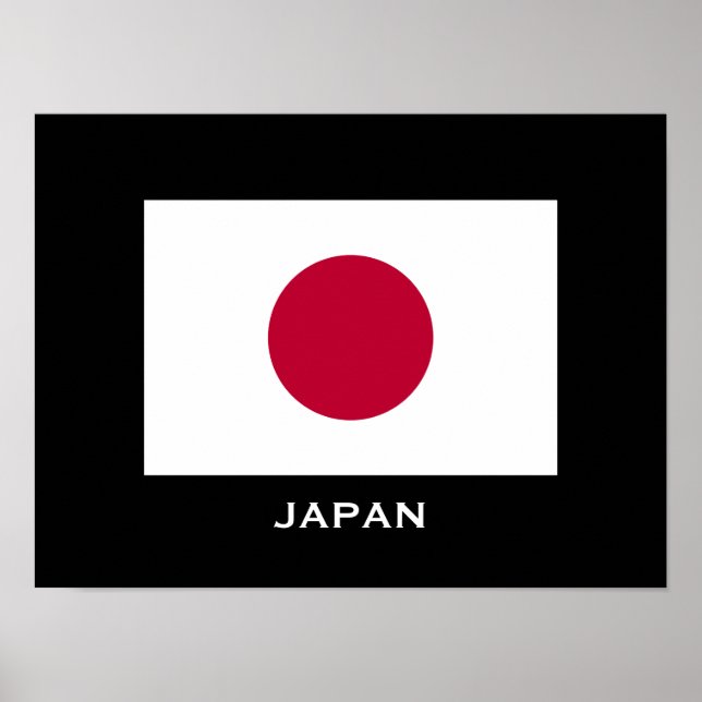 Japon - affiche classique du drapeau (Devant)