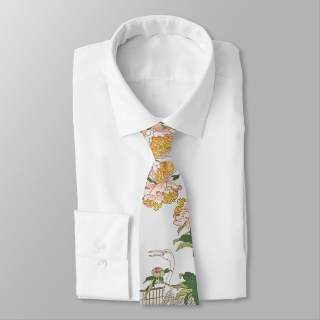 Japon Cravate de fleurs de tourbe d'oiseaux de gru (Attaché)