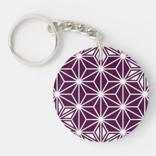 Japonais Asanoha motif - aubergine violet