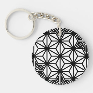 Japonais Asanoha motif - blanc et noir