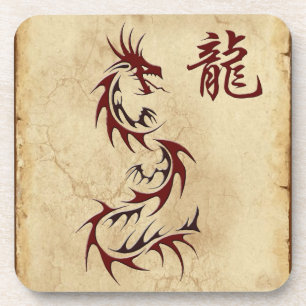 Japonais chinois Dragon Dessous de verre d'art asi