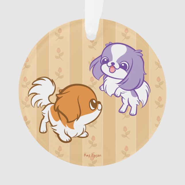 Japonais gambadant Chin de chiots de Kawaii (devant)