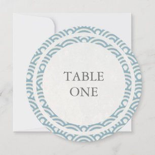 Japonais Seigha Stylisé Vagues Numéro de table ron