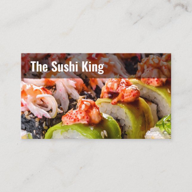 Japonais Sushi Restaurant Cartes de visite modifia (Devant)